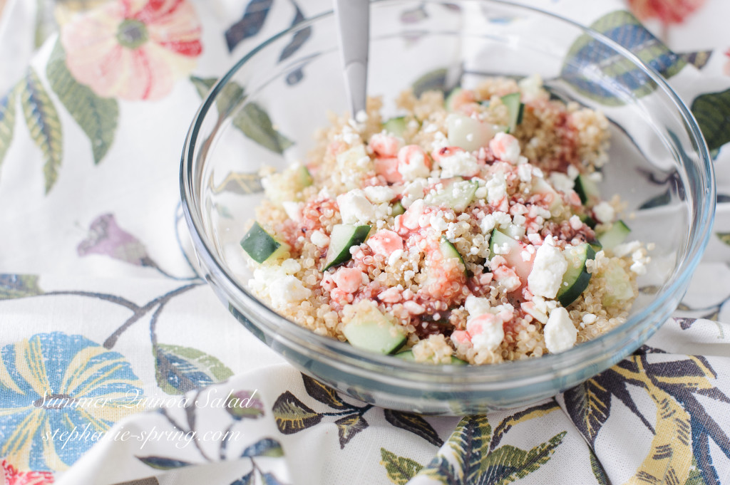Summer Quinoa Salad Recipe at: Stephanie-spring.com