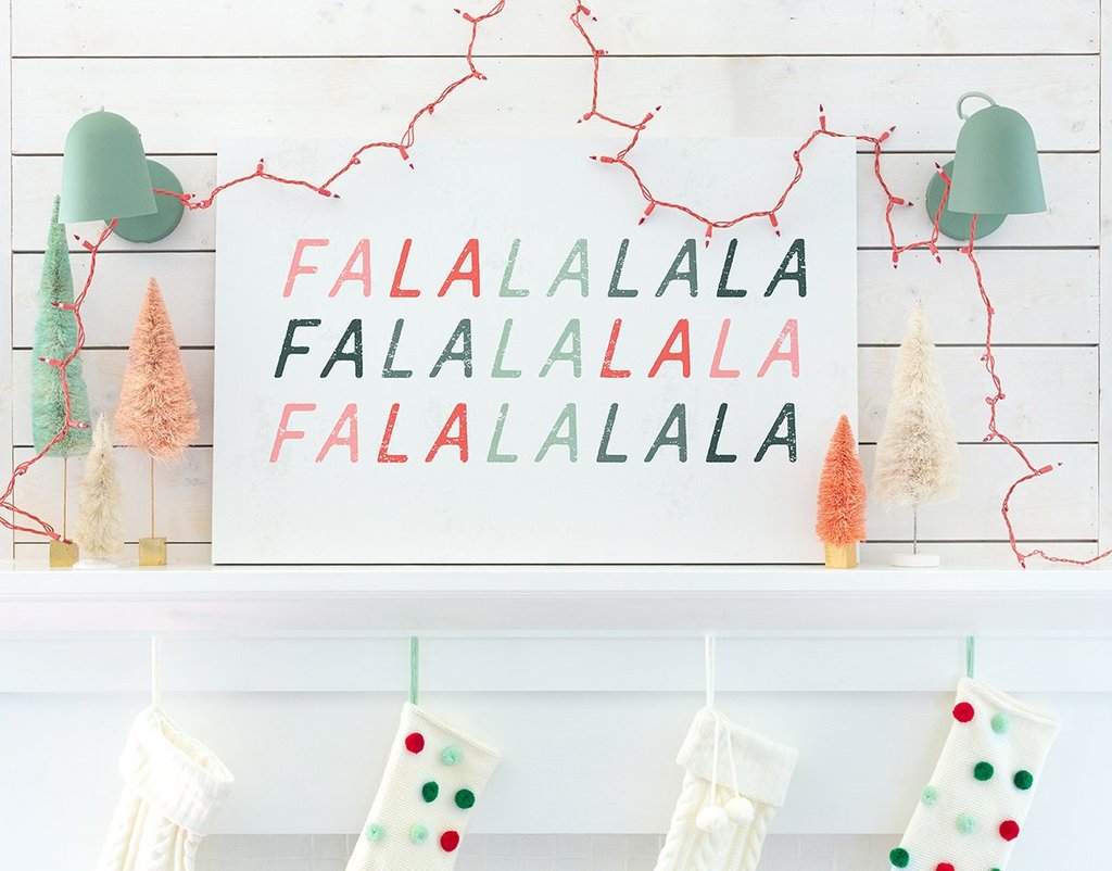 Shop Small Saturday 2019 by popular Nashville life and style blog, Hello Happiness: image of Lindsay Letters Fa La La La La print. 