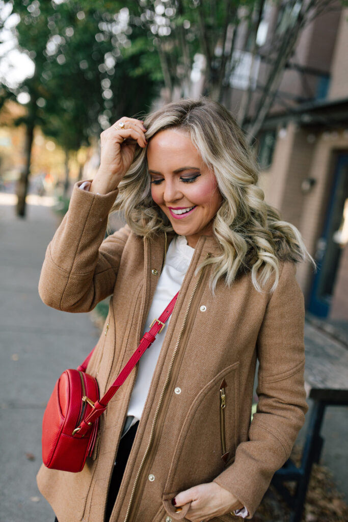 Women's Winter Coats by popular Nashville fashion blog, Hello Happiness: image of Natasha wearing a J. Crew Chateau parka. 