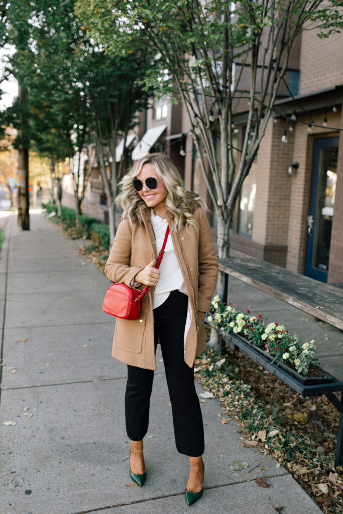 Women's Winter Coats by popular Nashville fashion blog, Hello Happiness: image of Natasha wearing a J. Crew Chateau parka. 