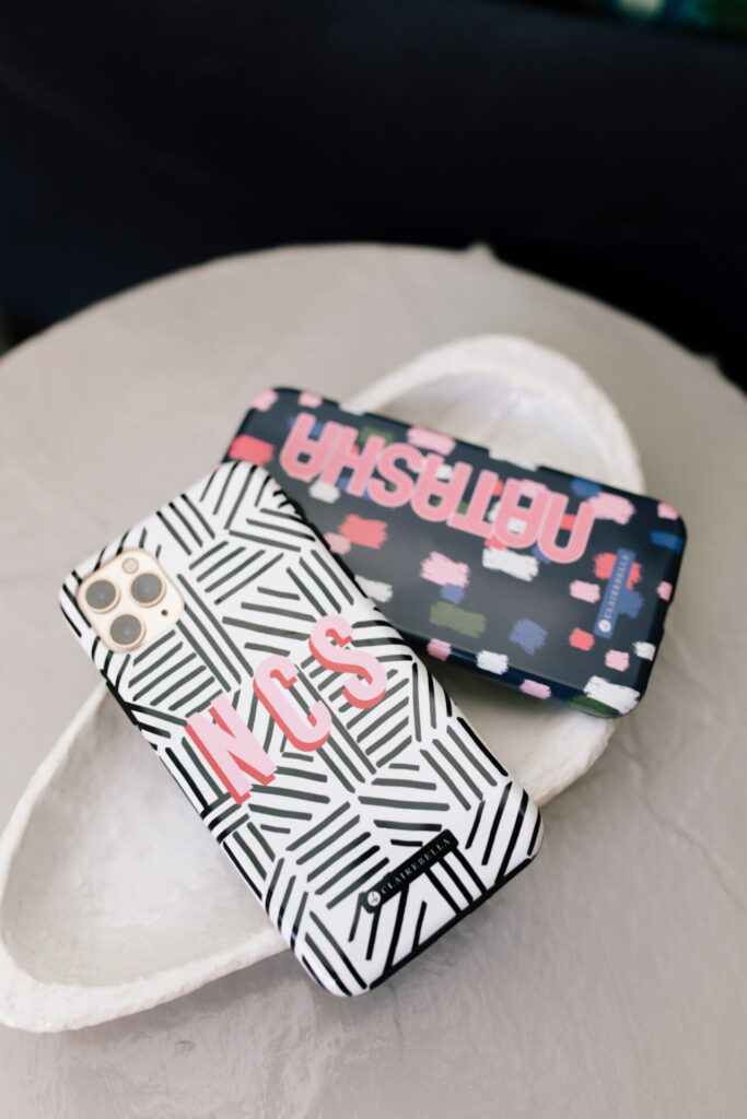 Clairebella Studio by popular Nashville life and style blog, Hello Happiness: image of Clairebella Studio and Hello Happiness personalized phone cases. 