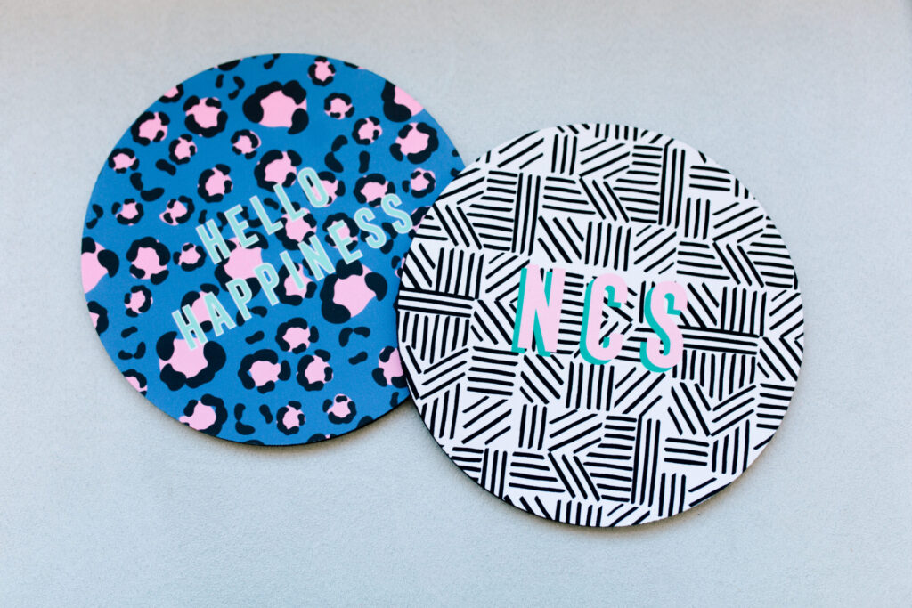 Clairebella Studio by popular Nashville life and style blog, Hello Happiness: image of a Clairebella Studio and Hello Happiness mouse pads. 