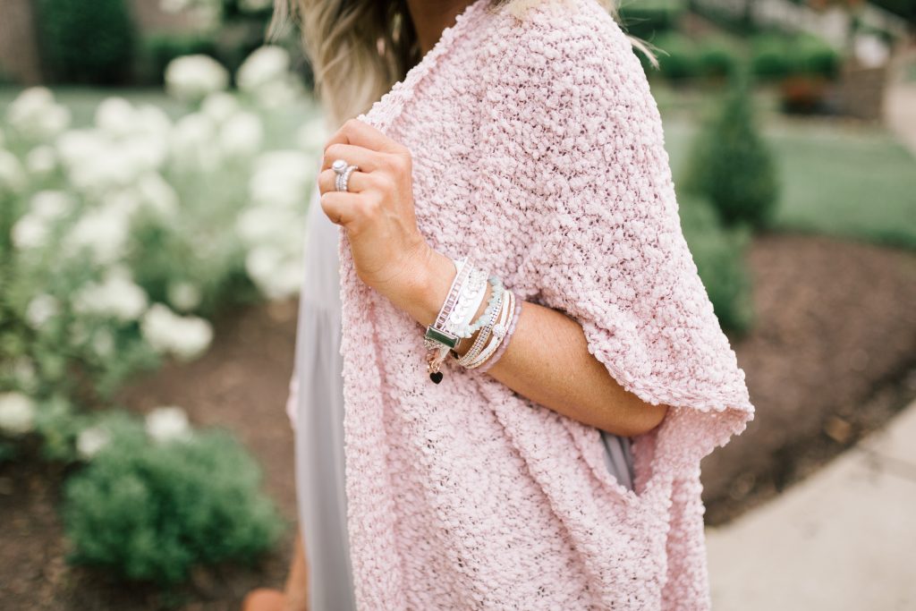 The Perfect Bracelet Stack with Victoria Emerson by popular Nashville fashion blog, Hello Happiness: image of a woman wearing the Victoria Emerson wrap bracelets.