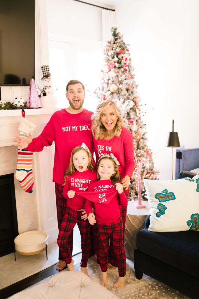 Holiday Gift Guide: Matching Family Holiday Pajamas featured by top US fashion blog, Hello! Happiness.