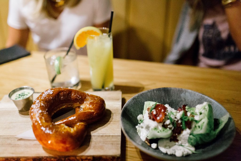 The New and Now at Noelle Nashville by popular Nashville blog, Hello Happiness: image of a food at the Rarebird Rooftop Bar. 