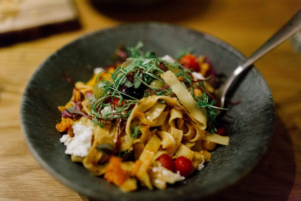 The New and Now at Noelle Nashville by popular Nashville blog, Hello Happiness: image of a food at the Rarebird Rooftop Bar. 