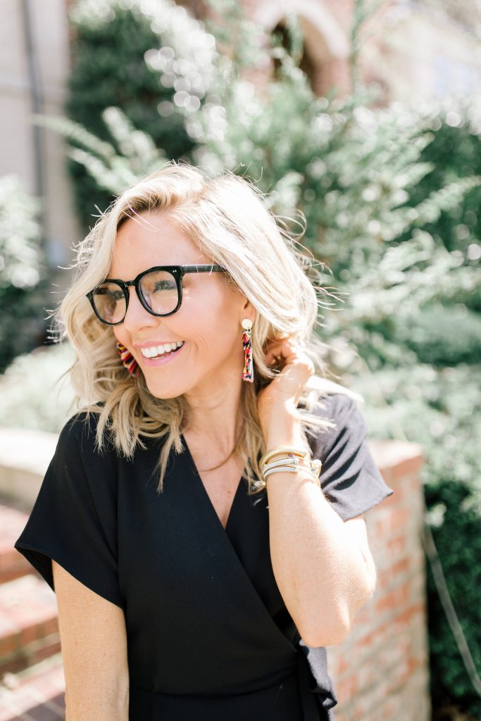 Black Midi Dress featured by top US fashion blog Hello! Happiness; Image of a woman wearing Charles Henry black dress, Sole Society flatforms and Louis Vuitton bag.