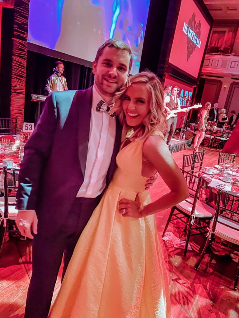 Year in Review by popular Nashville lifestyle blog, Hello Happiness: image of Natasha Stoneking and her husband at the Heart Ball. 