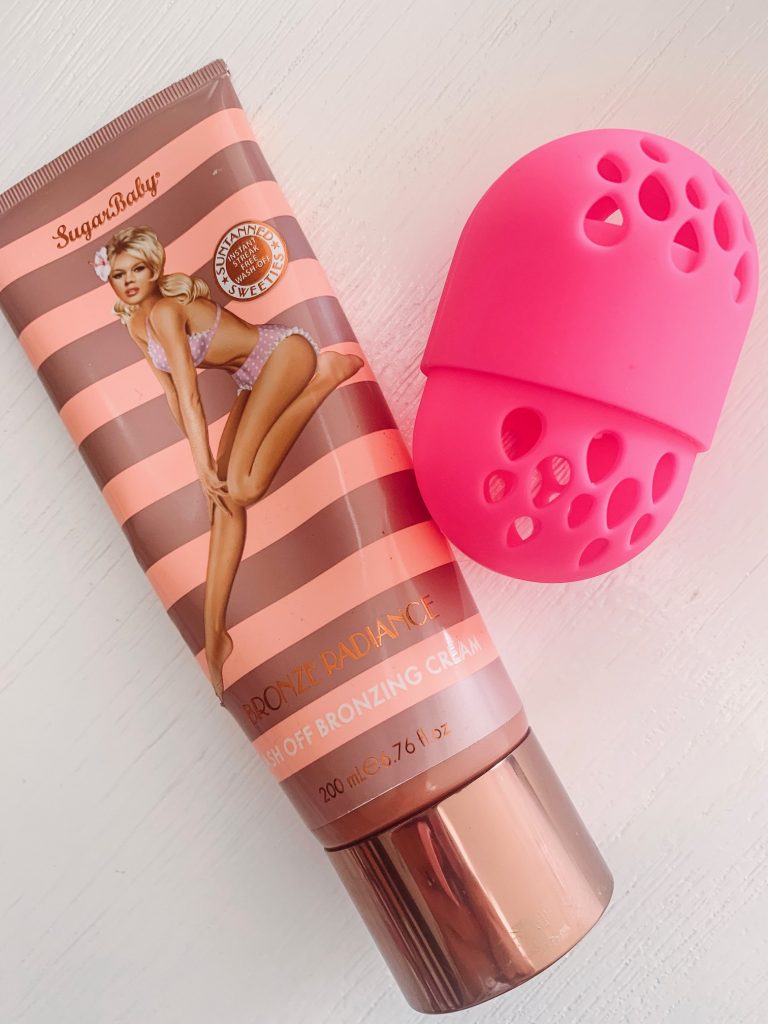 My Current Amazon Favorites by popular Nashville fashion blog, Hello Happiness: image of SugarBaby Radiance Wash Off Bronzing Moisturizer Cream and Makeup Sponge Carrying Case with Beauty Blender Holder and Real Blending Sponges, Travel Organizer Set by everyday life items.