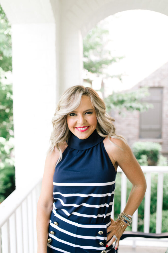 Sail to Sable by popular Nashville fashion blog, Hello Happiness: image of Natasha Stoneking wearing a Sail to Sable STRIPE SAILOR SHORT, Sail to Sable COWL NECK STRIPE TOP - AVAILABLE IN TWO COLORS, Quay Big Love sunglasses, Amazon See by Chloe See by Chloe Women's Glyn Wedge Espadrilles and holding a YVES SAINT LAURENT Calfskin Y Quilted Monogram Small Loulou Chain Satchel in Fresh Fuchsia.