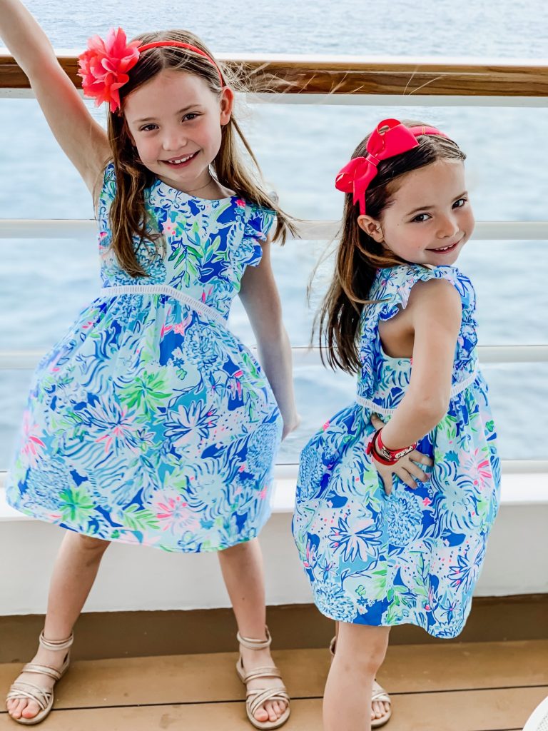 The Lilly Pulitzer After Party Sale is LIVE! by popular Nashville fashion blog, Hello Happiness: image of two girls wearing a Lilly Pulitzer Madelina Dress.