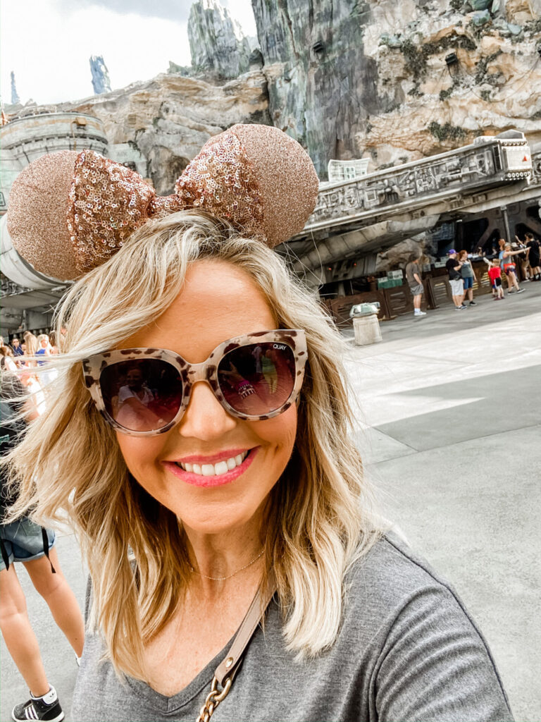 Disney Creators Celebration by poplar Nashville travel blog, Hello Happiness: image of a woman at Star Wars Galaxy's Edge. 