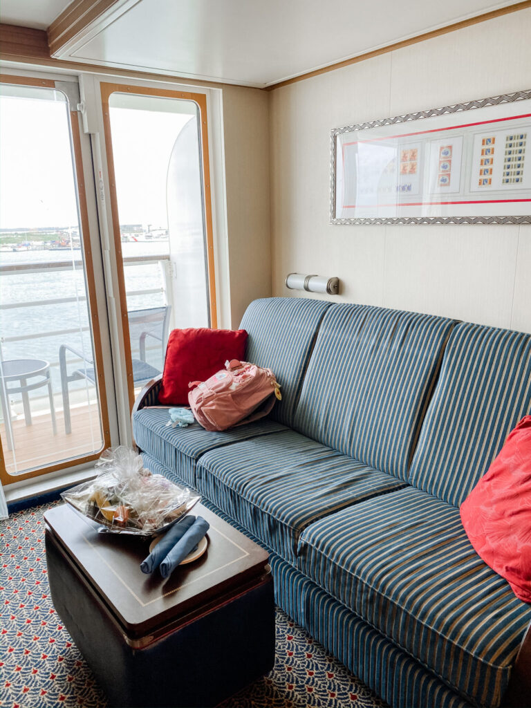 Disney Creators Celebration by popular Nashville lifestyle blog, Hello Happiness: image of a Disney Cruise Ship Verandah Room.