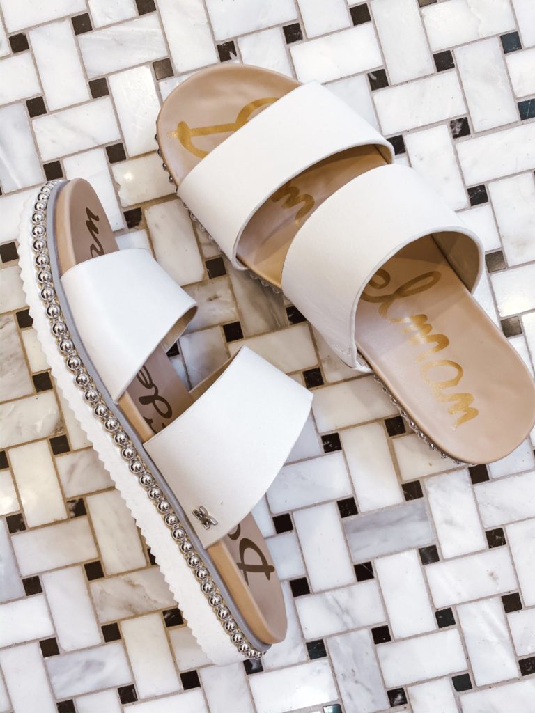 Top Amazon Products by popular Nashville life and style blog, Hello Happiness: image of a pair of Amazon Sam Edelman Women's Asha Slide Sandal.