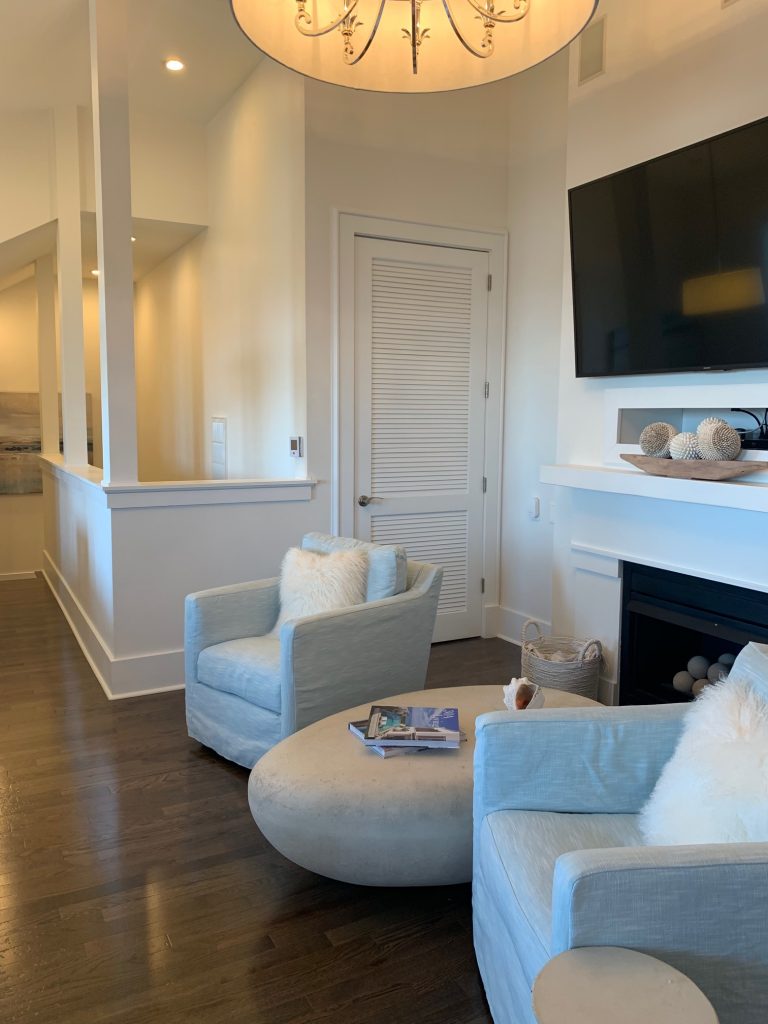 Finding Our Dream Home Away From Home... Rosemary Beach Realty by popular Nashville travel blog, Hello Happiness: image of a living room.