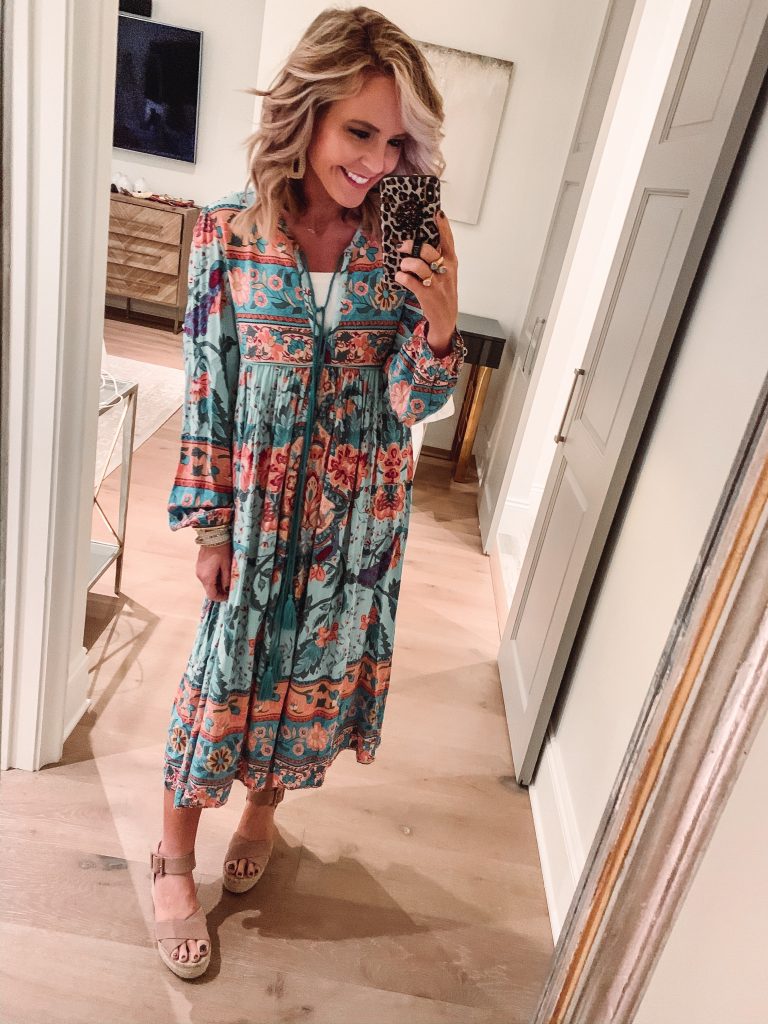 Natasha's Amazon Favorites... October Edition by popular fashion blog, Hello Happiness: image of a Amazon Floral Print Retro Boho Midi Dress. 