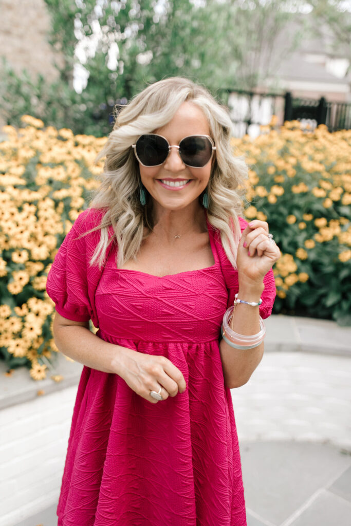 Shopbop Sale by popular Nashville fashion blog, Hello Happiness: image of a woman wearing a Violet mini dress. 