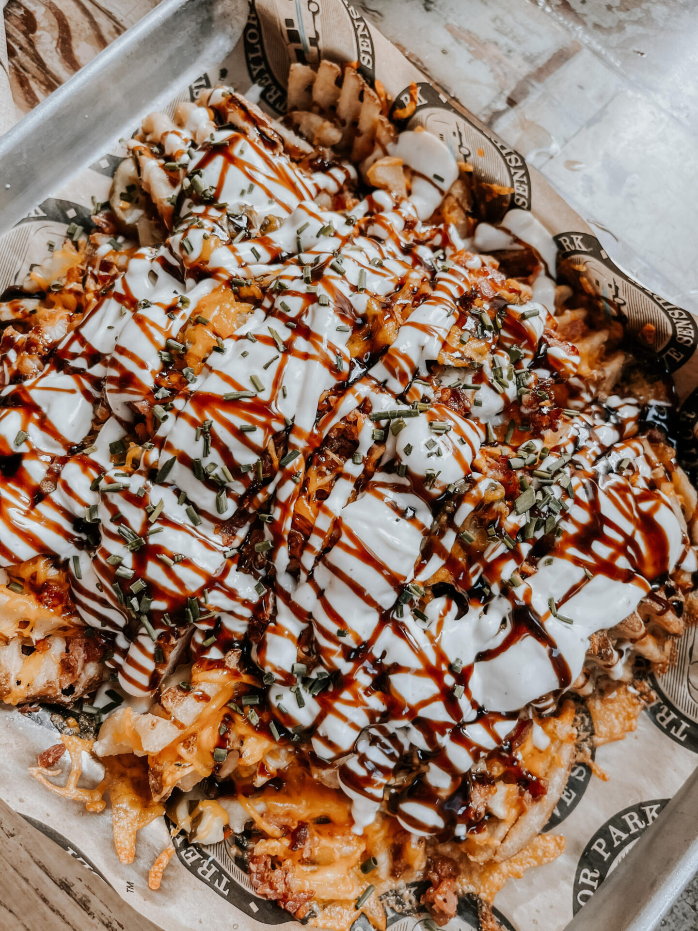 Girls Getaway by popular Nashville travel blog, Hello Happiness: image of cheese fries. 