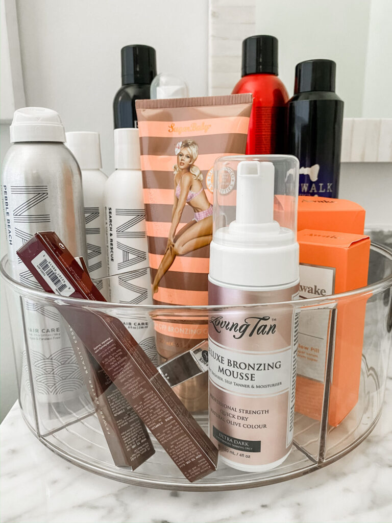 Favorite Things on Amazon by popular Nashville life and style blog, Hello Happiness: image of a lazy suzan organizer. 