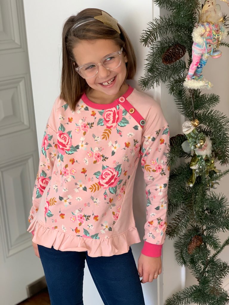 Shop Small Saturday 2019 by popular Nashville life and style blog, Hello Happiness: image of a girl wearing a Matilda Jane shirt.