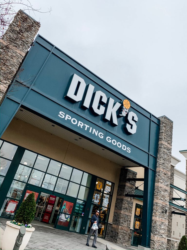 Unwrap the Magic of Sports with Dick's Gift Ideas by popular Nashville life and style blog, Hello Happiness: image of a Dick's Sporting Goods store. 