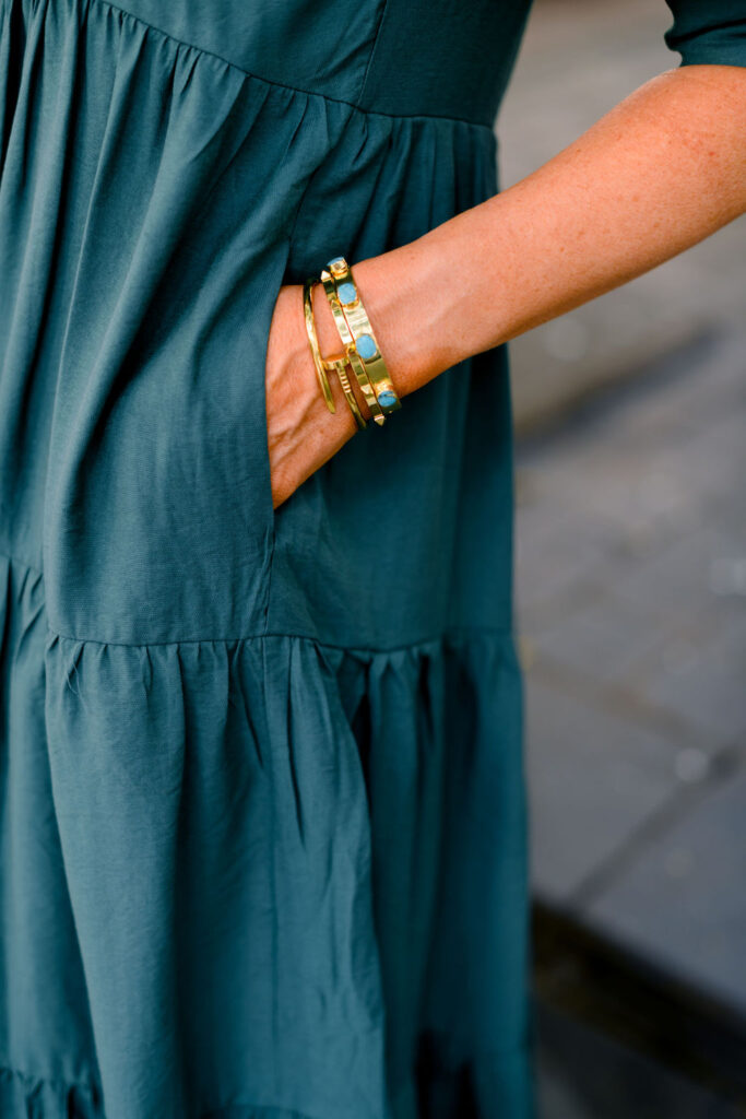 Accessory Concierge by popular Nashville fashion blog, Hello Happiness: image of Natasha Stoneking wearing the Accessory Concierge galapagos cuff.  