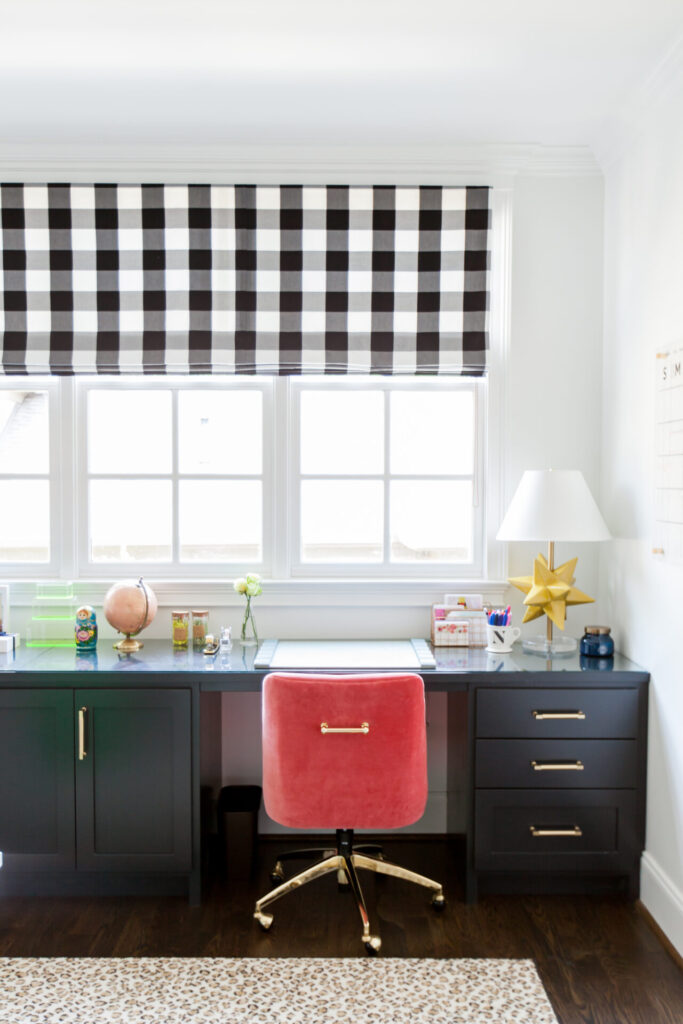 Anthropologie Sale by popular Nashville life and style blog, Hello Happiness: image of a homeschool desk with a Anthropologie Elowen Swivle Desk Chair.