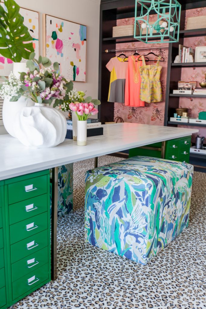Colorful Home Office featured by top US lifestyle blog Hello! Happiness
