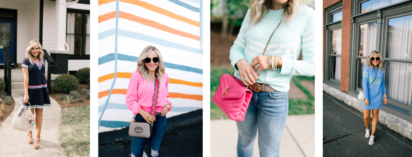 Sail to Sable by popular Nashville fashion blog, Hello Happiness: collage image of Natasha Stoneking wearing various Sail to Sable spring fashion items. 