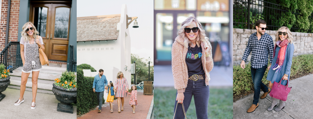 My 2020 Word of the Year by popular Nashville life and style blog, Hello Happiness: collage image of a woman and her family doing various things. 