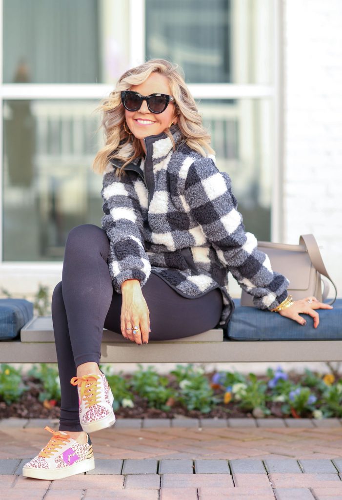 Cute Winter Shoes  featured by top US fashion blog, Hello! Happiness: image of a woman wearing Yvett sneakers