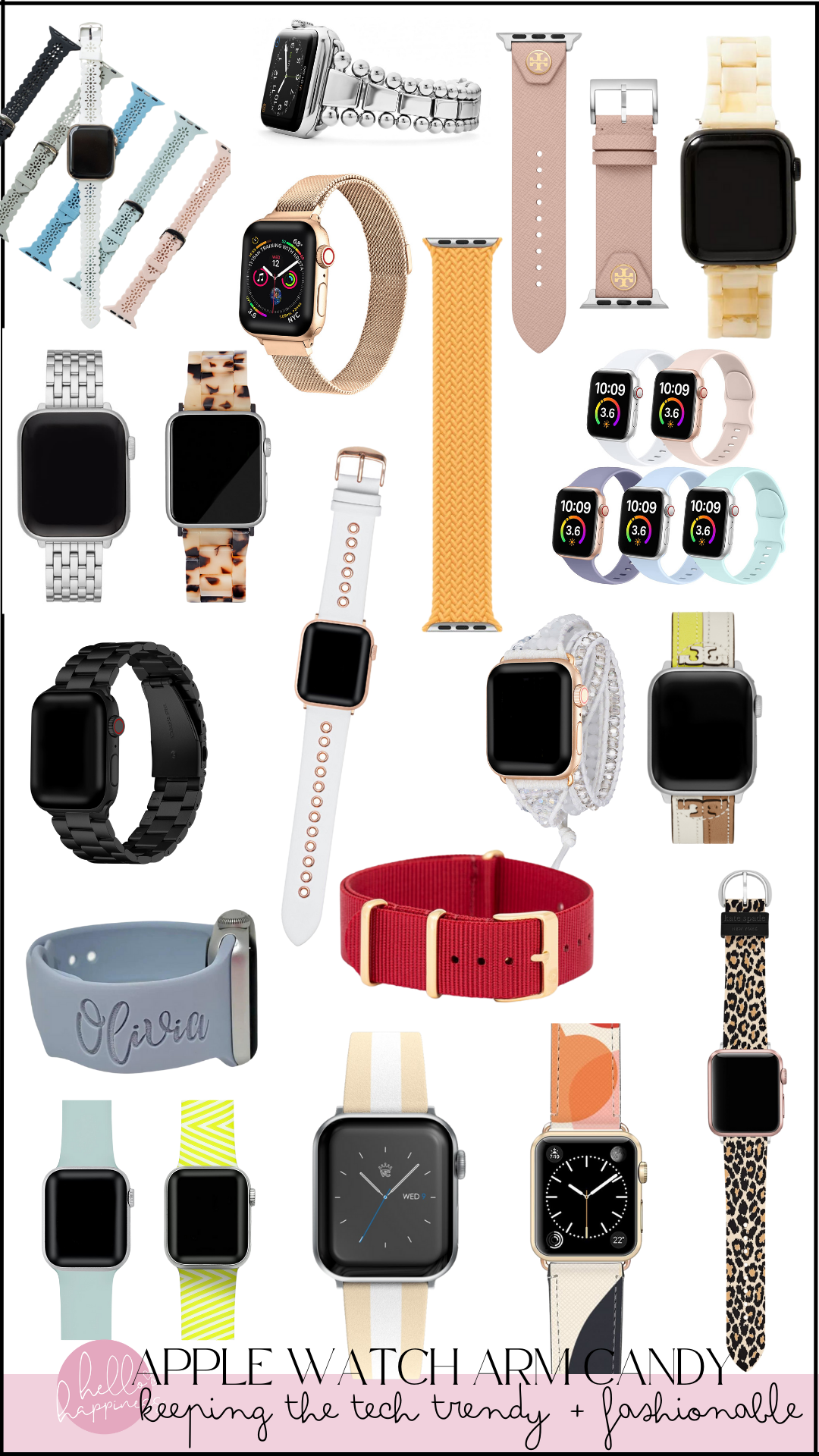 best apple watch bands for her featured by top Nashville fashion blogger, Hello Happiness