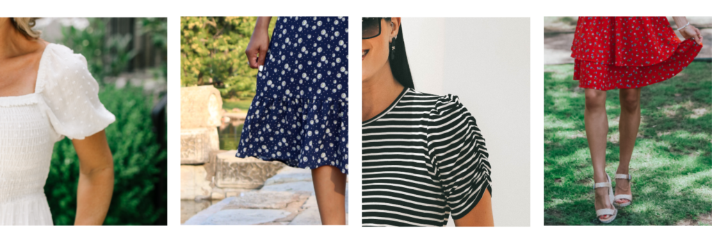 Gibson Look Road Trip by popular Nashville fashion blog, Hello Happiness: collage image of Gibson Look Road Trip collection pieces. 