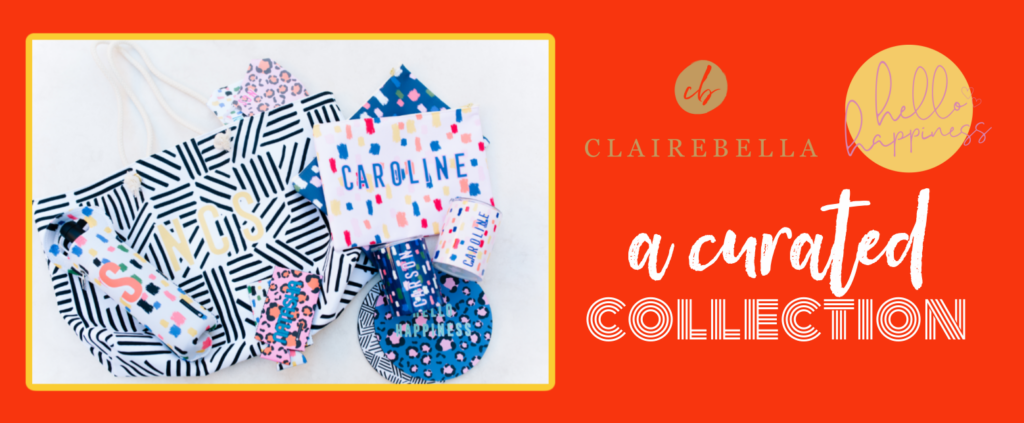 Clairebella Studio by popular Nashville life and style blog, Hello Happiness: digital ad for the Clairebella Studio and Hello Happiness collection line. 