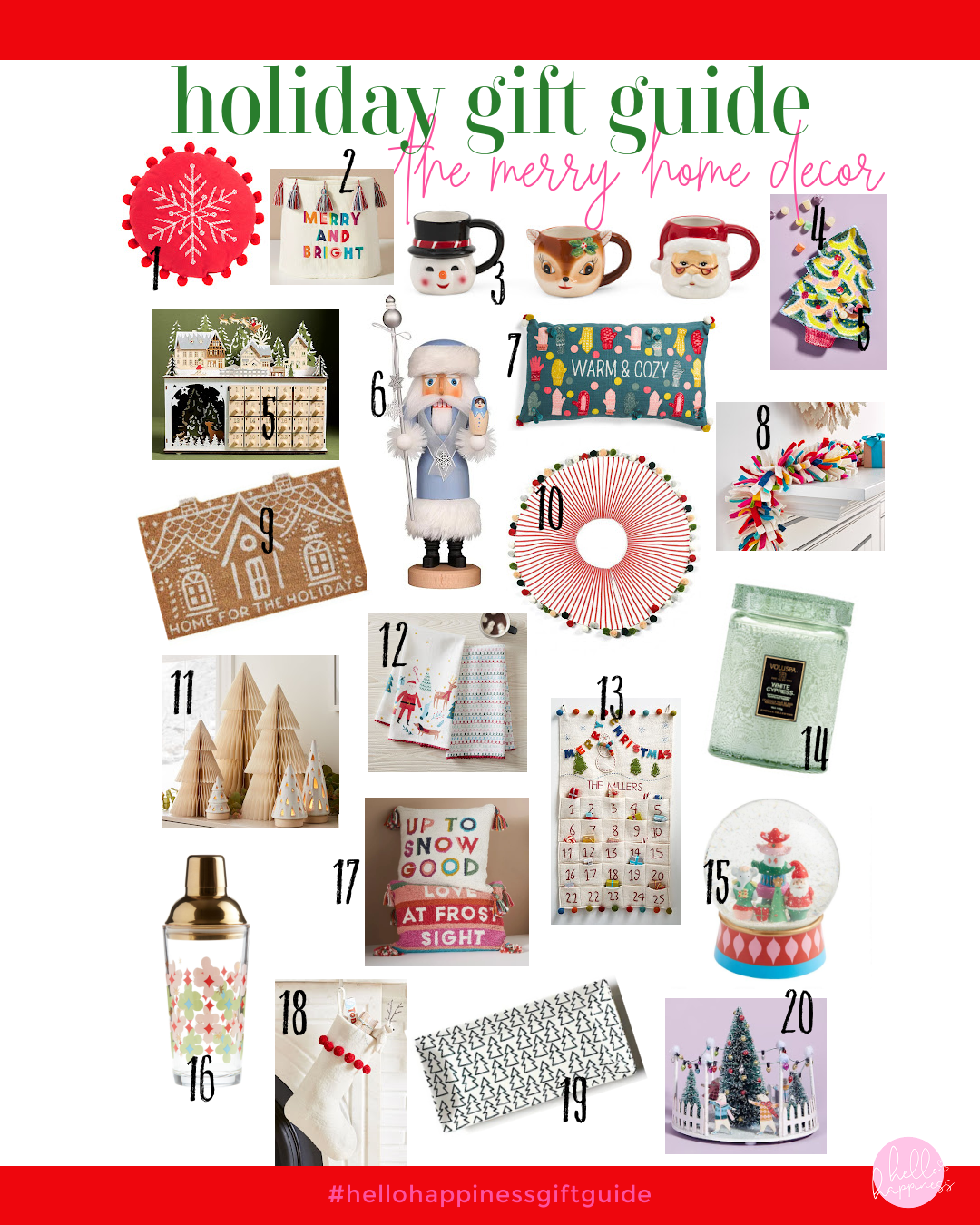 Holiday Home Decor and Ornaments featured by top Nashville lifestyle blogger, Hello Happiness.