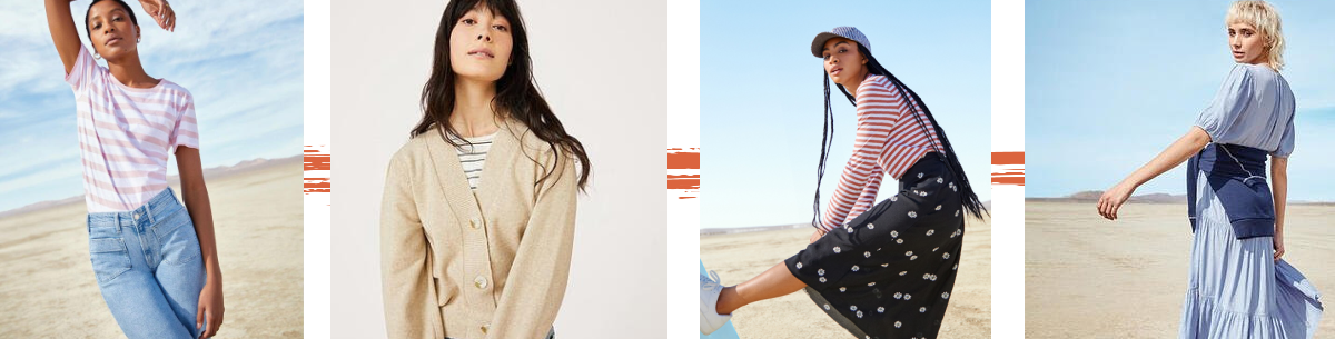 Walmart Free Assembly by popular Nashville fashion blog, Hello Happiness: collage image of women wearing Walmart Free Assembly clothing. 