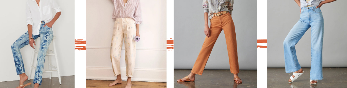 Anthro x Pilcro by popular Nashville fashion blog, Hello Happiness: collage image of  Anthro x Pilcro denim. 