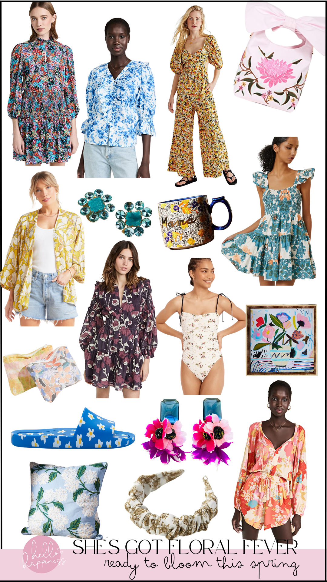 floral fashion favorites featured by top Nashville fashion blogger, Hello Happiness.