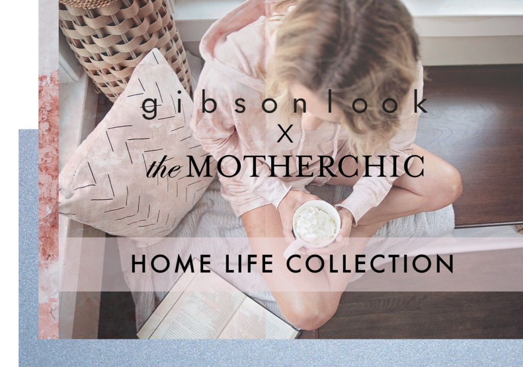 Gibson Clothing by popular Nashville fashion blog, Hello Happiness: Pinterest image of a woman wearing an item from the Gibson Look x The Motherchic collection. 