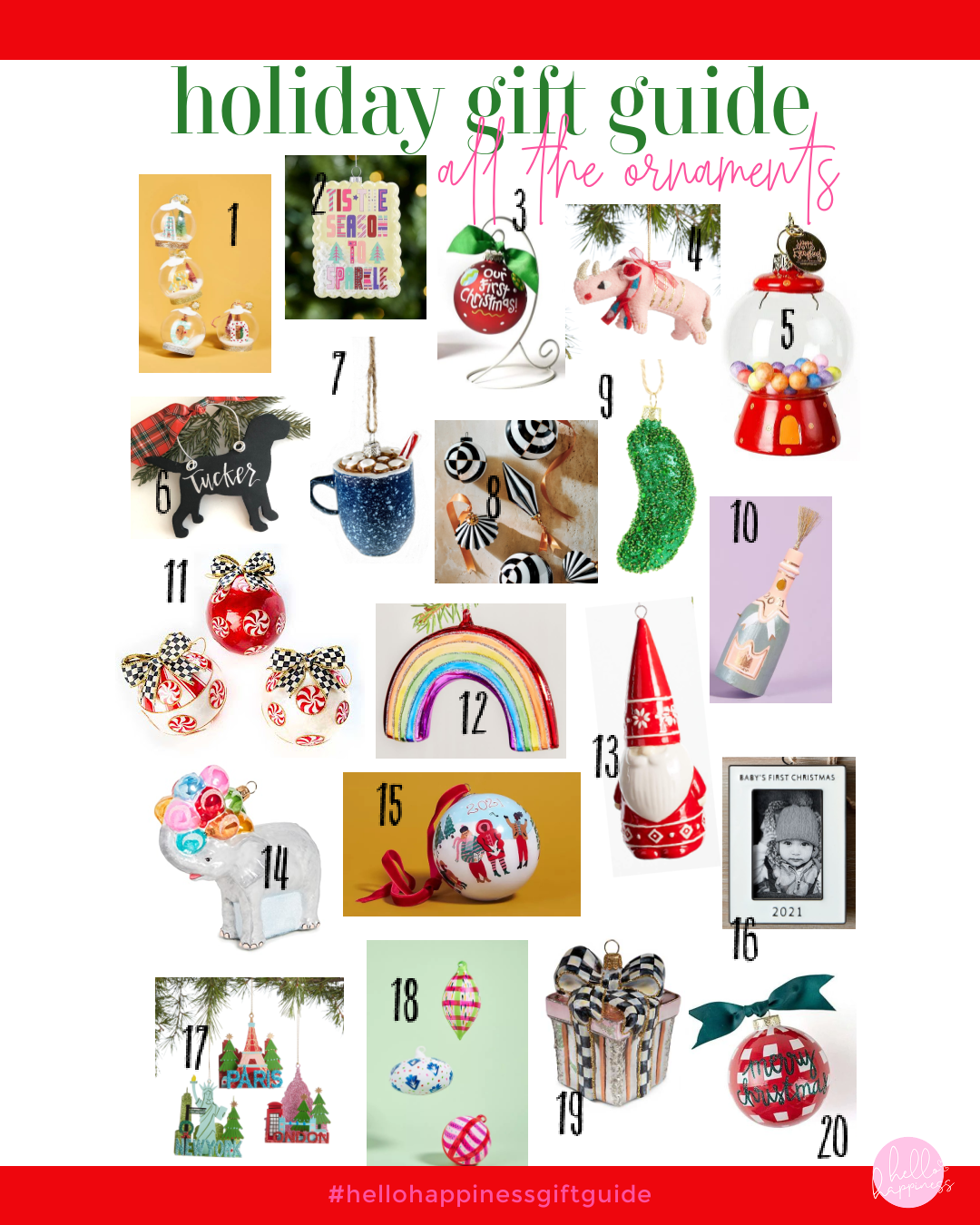 Holiday Home Decor and Ornaments featured by top Nashville lifestyle blogger, Hello Happiness.