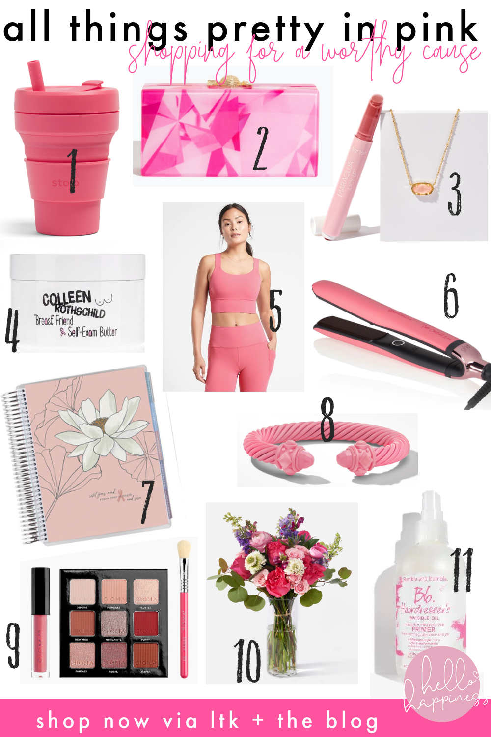 Pink Fashion Favorites for Pinktober featured by top Nashville fashion blogger, Hello Happiness.