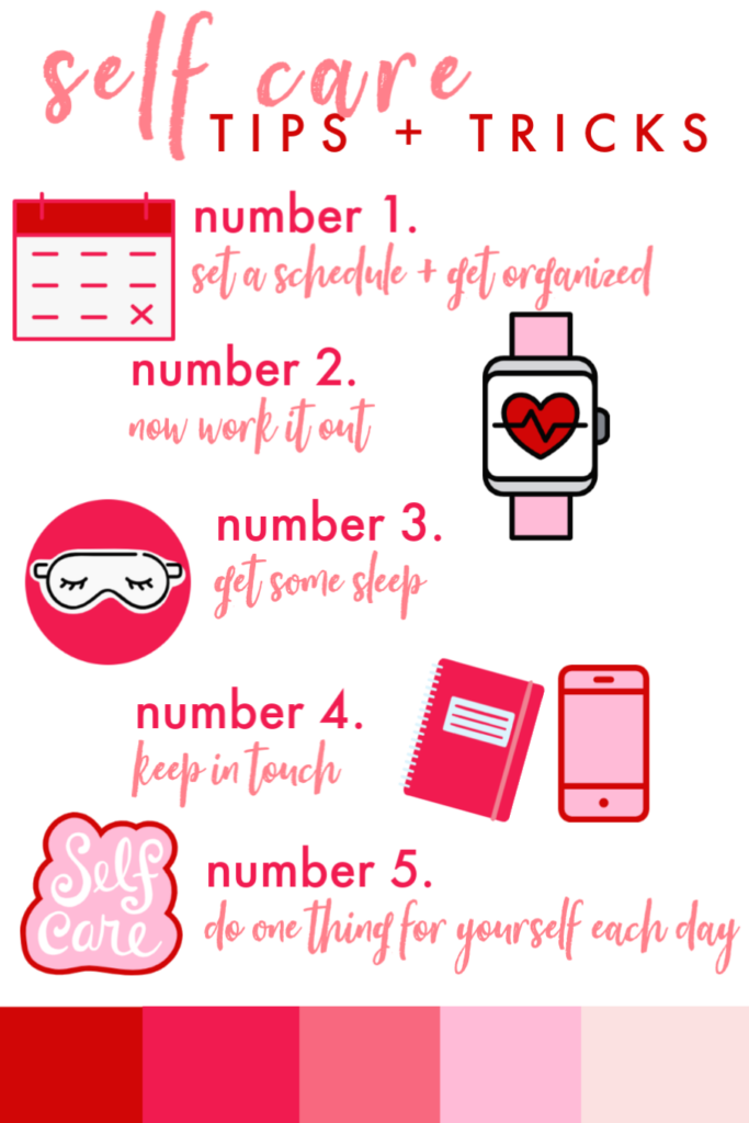 At Home Self Care by popular lifestyle blog, Hello Happiness: image of a printable self care guideline list. 