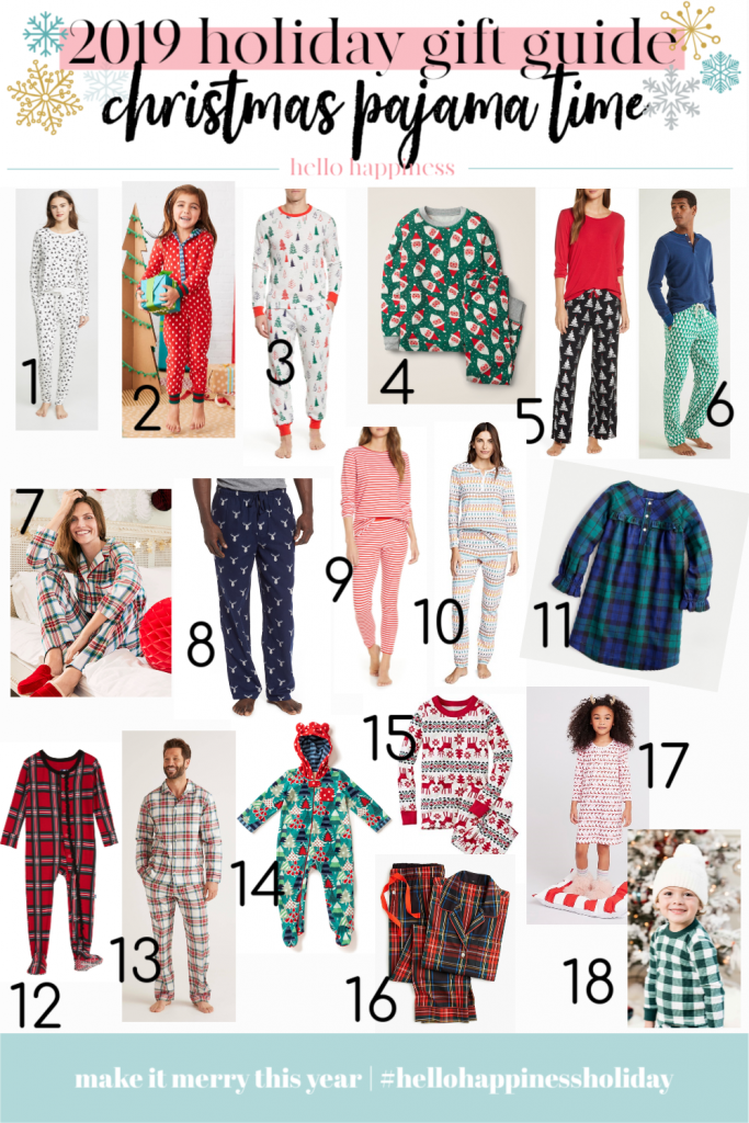 Holiday Gift Guide: Matching Family Holiday Pajamas featured by top US fashion blog, Hello! Happiness.