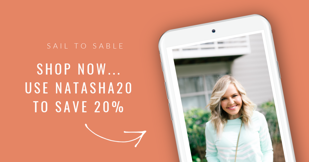 Sail to Sable by popular Nashville fashion blog, Hello Happiness: collage image of Sail to Sable ad. 