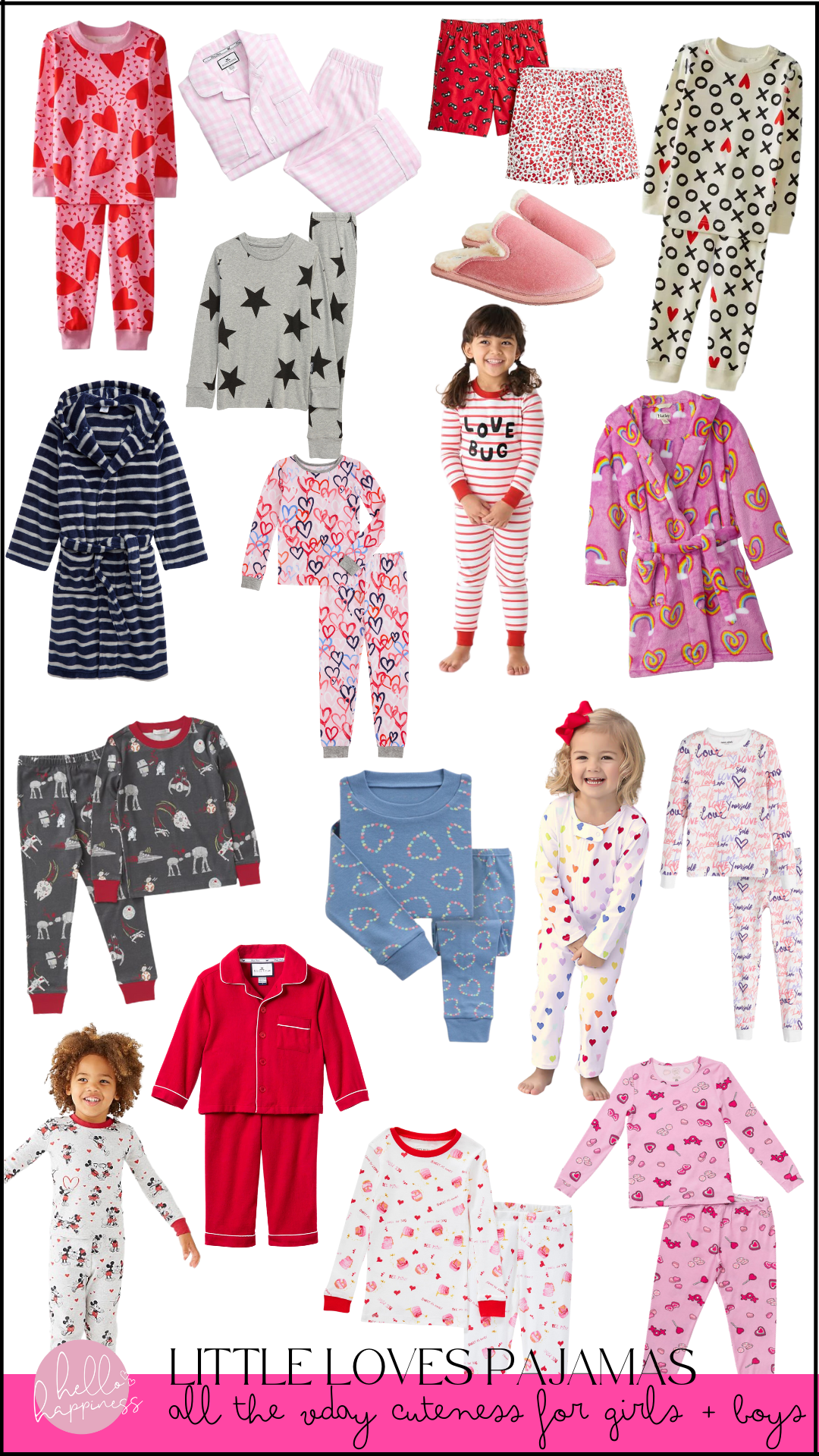 valentine's day pajamas for little girls featured by top Nashville lifestyle blogger, Hello Happiness
