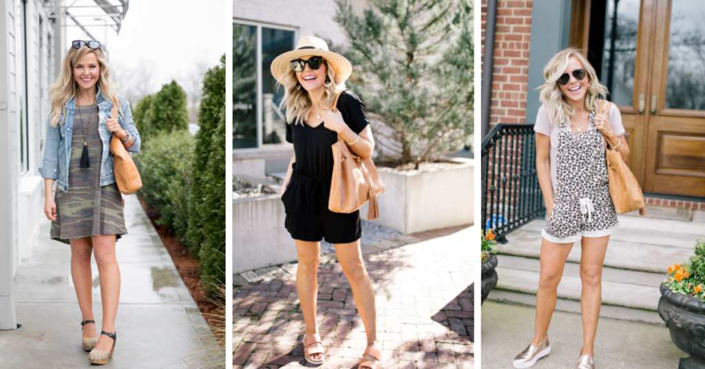 Z Supply by popular Nashville fashion blog, Hello Happiness: collage image of a woman wearing various Z Supply clothing. 