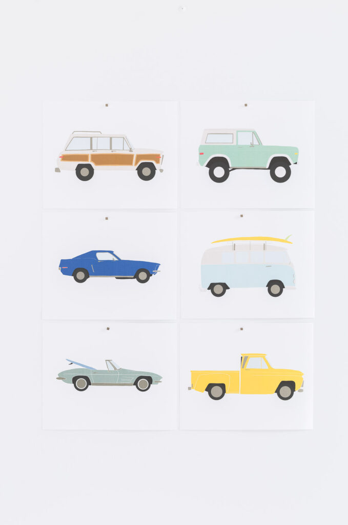 Support Local Business by popular Nashville life and style blog, Hello Happiness: image of a Sketch and Co car print. 